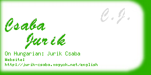 csaba jurik business card